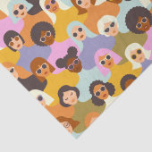 Papier Mousseline Femmes rétrogrades du Motif mondial (Détail)