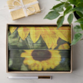 Papier Mousseline Fence painted de Sunflowers (Cadeau)