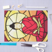 Papier Mousseline Fenêtre en tache du bouddha de Bali (Artisanat)