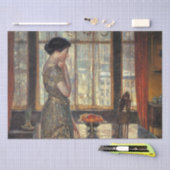 Papier Mousseline Fenêtre New York en hiver (par Childe Hassam) (Artisanat)