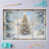 Papier Mousseline Fenêtre Noël (Artisanat)