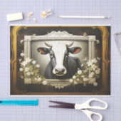 Papier Mousseline Fenêtre Russe Pays Vache Découpage Papier Tissu (Artisanat)