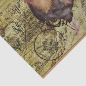 Papier Mousseline Ferme à coq Ephemera Vintage Decoupage (Détail)