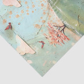 PAPIER MOUSSELINE FERME BLANCHE EN PASTELS DÉCOUPAGE PAPIER TISSU (Détail)