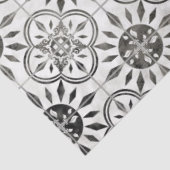 Papier Mousseline Ferme Carrelage rustique noir et blanc (Détail)