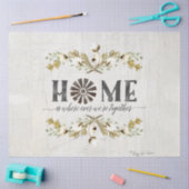 Papier Mousseline Ferme Coton Automne Feuillage Gris Mustard Accueil (Artisanat)