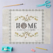 Papier Mousseline Ferme Coton Automne Feuillage Gris Plaid Accueil (Artisanat)