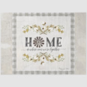 Papier Mousseline Ferme Coton Automne Feuillage Gris Plaid Accueil (Recto)