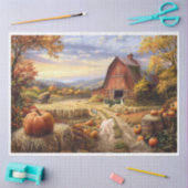 Papier Mousseline Ferme d'automne (Artisanat)