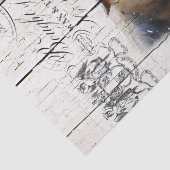 Papier Mousseline Ferme Floral Berkshire Pigs (Détail)