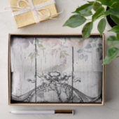 Papier Mousseline Ferme Florale Holstein Vaches (Cadeau)