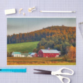 Papier Mousseline Ferme laitière du Vermont à l'automne (Artisanat)