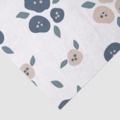 Papier Mousseline Ferme Pays Floral Bleu Tan Rustique (Détail)