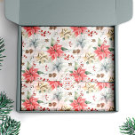 Papier Mousseline Ferme Poinsettia Bois et Foliage d'hiver<br><div class="desc">De la Farmhouse Poinsettia Collection Noël & Vacances : Farmhouse Poinsettia Aquarelle Hiver Foliage Bois Papier Tissu,  avec Beau motif. Une combinaison classique et rustique qui ravira toute votre famille et vos amis qui recevront leurs cadeaux cette année !</div>