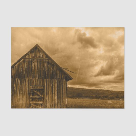 Papier Mousseline Ferme primitive de l'Ouest ferme ancienne grange (Recto)