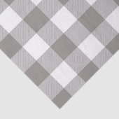 Papier Mousseline Ferme Rustic Grey & White Buffalo Plaid Carré (Détail)