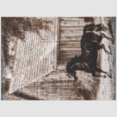 Papier Mousseline Ferme Rustique Barne Cheval Découpage (Recto)