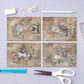 Papier Mousseline Ferme rustique Printemps Grange Animaux Collage (Artisanat)