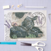 Papier Mousseline Ferme Shabby Chic Vache avec Calf (Artisanat)