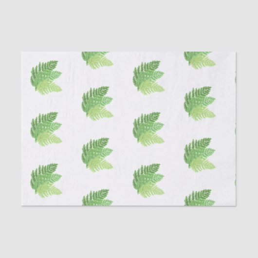 Papier Mousseline Fermes forestières vertes de forêt de bois fougère (Recto)