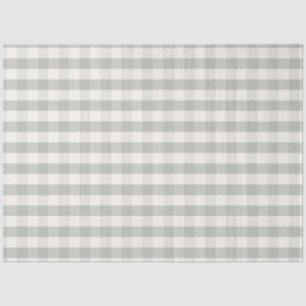 Papier Mousseline Fermier Buffalo Plaid Grey et Off White Check