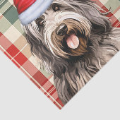 Papier Mousseline Festif Bergamasco Chien Plaid Noël (Détail)