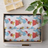 Papier Mousseline Festif Dimosaur motif tissu de Noël (Cadeau)