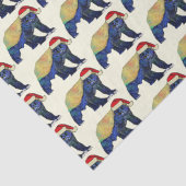 Papier Mousseline Festif Psychedelic Honey Badger Badass Noël (Détail)