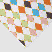 Papier Mousseline Festif Retro Pastel Diamond Motif (Détail)