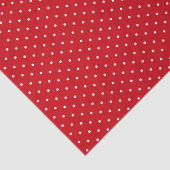 Papier Mousseline Festif Rouge Blanc Pois Fête Noël (Détail)