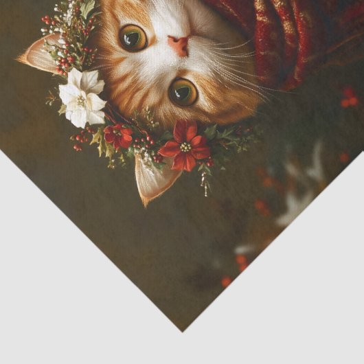 Papier Mousseline Festif rustique Kitten, manteau et écharpe ED7L Dé (Détail)