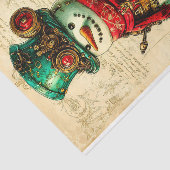 Papier Mousseline Festif Snowman Steampunk Vibe BL1 Decoupage (Détail)