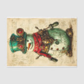 Papier Mousseline Festif Snowman Steampunk Vibe BL1 Decoupage (Recto)