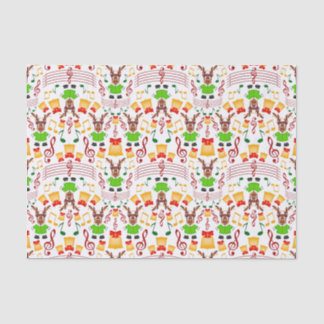 Papier Mousseline Festif Vert Et Or Kasky Reindeer de Noël