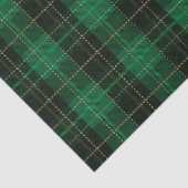 Papier Mousseline Festif Vert hiver Noël Plaid Motif (Détail)