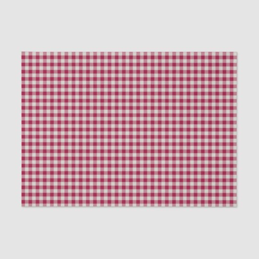 Papier Mousseline Festin canneberge rouge En vichy Plaid Rustic Holi (Recto)