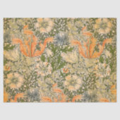 Papier Mousseline Festival de fleurs de William Morris Spring Compto (Recto)