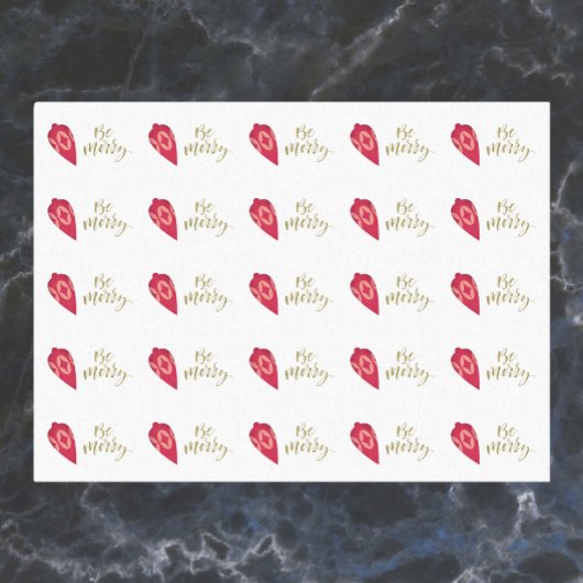 Papier Mousseline Festive Berry Color Ornament Be Joyeux