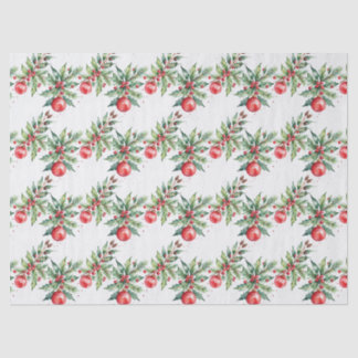 Papier Mousseline Festive Christmas Garland in Watercolor