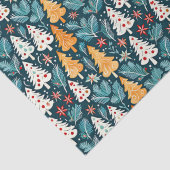 Papier Mousseline Festive des arbres de Noël joyeux (Détail)