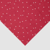 Papier Mousseline Festive main tiré rouge rose Polka point Noël (Détail)