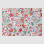 Papier Mousseline Festive : Noël Cookie Wonderland (Recto)