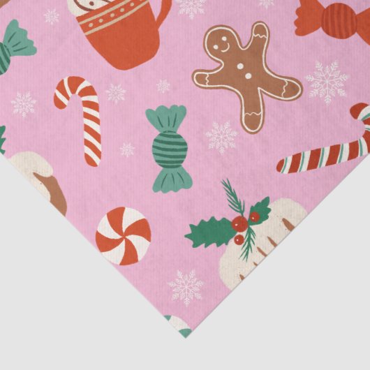 Papier Mousseline Festive Noël Sweet Traitements Motif (Détail)