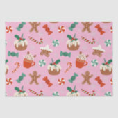 Papier Mousseline Festive Noël Sweet Traitements Motif (Recto)