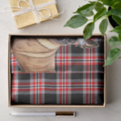 Papier Mousseline Festive Red Plaid et Noël des Malinois belges (Cadeau)