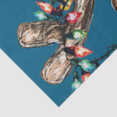 Papier Mousseline Festive Reindeer Christmas Shower Curtain (Détail)