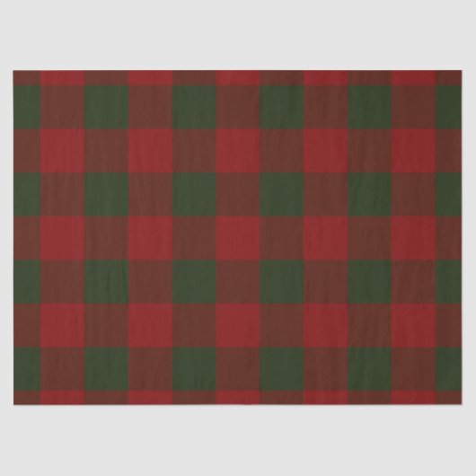 Papier Mousseline Festive rouge et vert plaid emballage de Noël (Recto)
