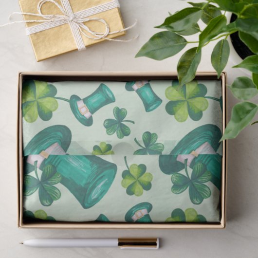 Papier Mousseline Festive St. Patrick's Day Green (Cadeau)