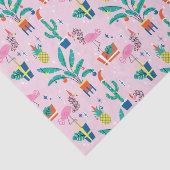 Papier Mousseline Festive Tropical Noël Motif (Détail)