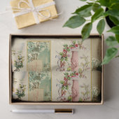 Papier Mousseline Festive Vintage hiver Ephémère Collage (Cadeau)